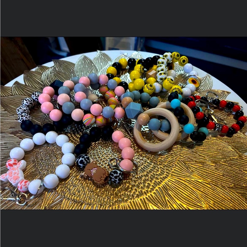 Custom Silicone Bead Keychains